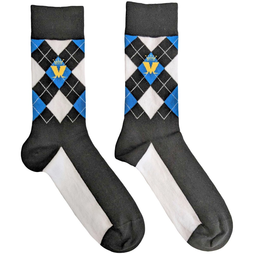 Madness - Crown & M Blue Diamond Sokken - EU 40-45 - Multicolours